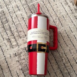 NWT Ashland Red and White Santa Belt 40 ounce Insulated Tumbler with Handle